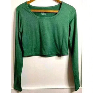 Dark Green Long Sleeved  VIOOH Crop Top Sized Medium